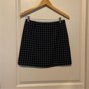 Black Check Mini Skirt